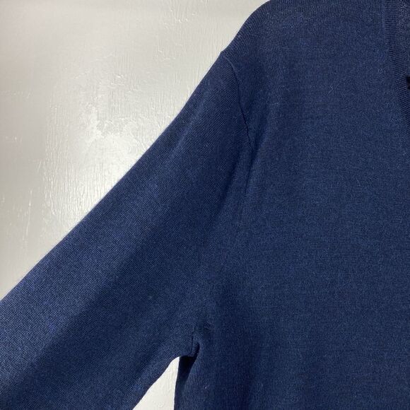 Express Extra Fine Merino Wool navy blue pullover sweater size XL - Picture 2 of 10